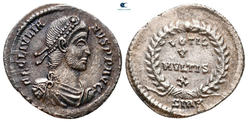 Julian II AD 360-363. Sirmium
Siliqua AR

18 mm, 1,78 g

FL CL IVLIANVS P F...