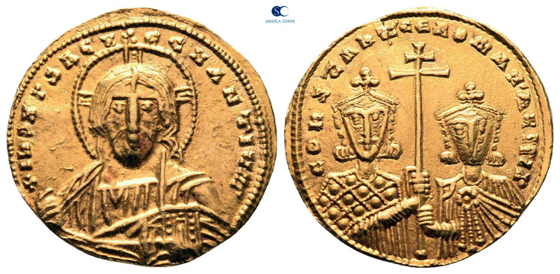 Constantine VII Porphyrogenitus with Romanus II AD 913-959. Constantinople
Soli...