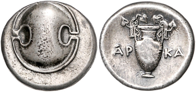 GRIECHENLAND, BOEOTIEN / Stadt Thebes (Theben), AR Stater (390-382 v.Chr.). Boeo...