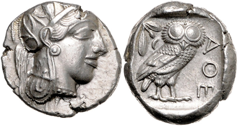 GRIECHENLAND, ATTIKA / Stadt Athen, AR Tetradrachme (440-425 v.Chr.). Kopf der A...