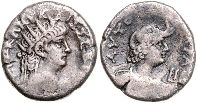 RÖMISCHES REICH, Nero, 54-68, Bil.-Tetradrachme Jahr 12 =65/66, Ägypten, Stadt A...