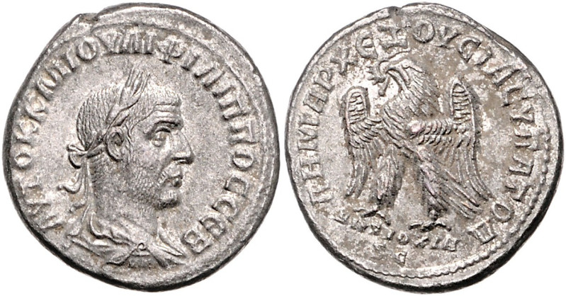 RÖMISCHES REICH, Philipp I., 244-249, AR Tetradrachme, Seleucis und Pieria, Stad...