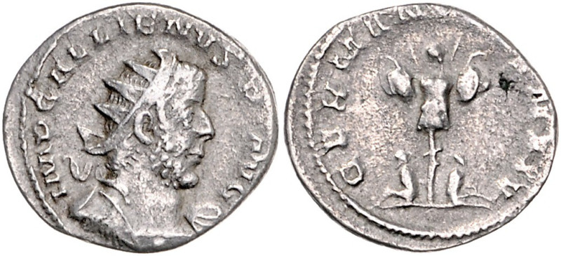 RÖMISCHES REICH, Gallienus, 253-268, AR Antoninian (257-259), Mediolanum(?). Gep...