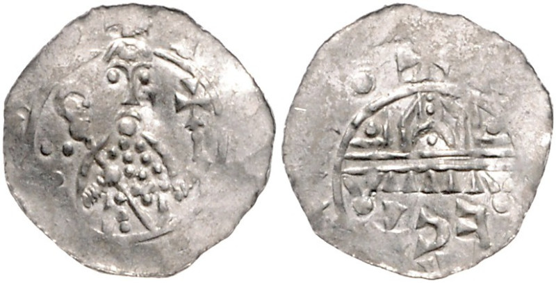 NIEDERLANDE / UTRECHT, BISTUM, Wilhelm de Ponte, 1054-1076, Denar. Büste mit Bis...