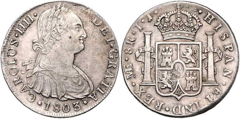 PERU, Carlos IV., 1788-1808, 8 Reales 1803 LIMAE IJ, Lima. 26,70g. Erworben 10/0...