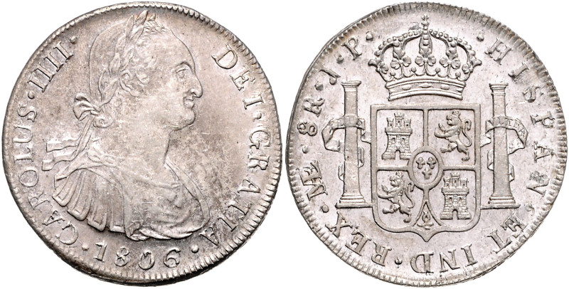 PERU, Carlos IV., 1788-1808, 8 Reales 1806 LIMAE JP, Lima. 26,74g. Erworben 10/0...