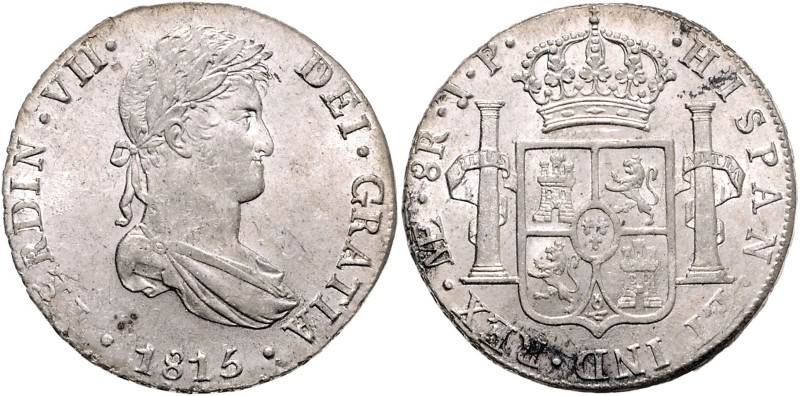 PERU, Ferdinand VII., 1808-1822, 8 Reales 1815 LIMAE JP, Lima. 26,71g. Erworben ...