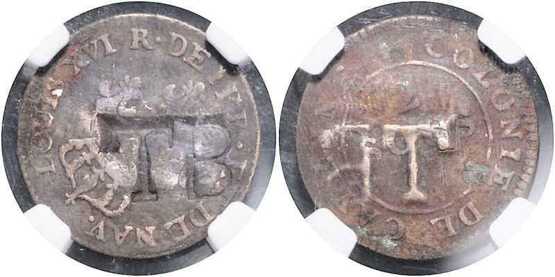 TRINIDAD UND TOBAGO, Britische Verwaltung, 1797-1958, 1 1/2 Pence o.J.(1798) Bla...