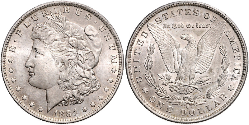 VEREINIGTE STAATEN VON AMERIKA, Morgan-Dollar 1884 O, New Orleans.
schöne Tönun...