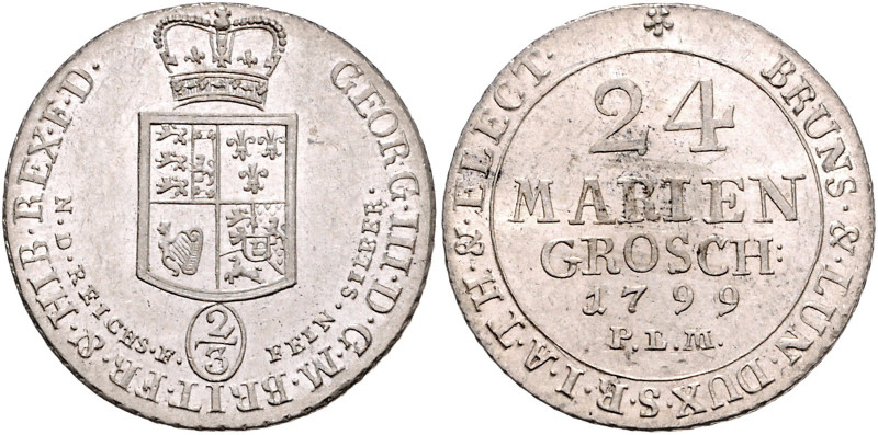 BRAUNSCHWEIG UND LÜNEBURG, LINIE CALENBERG-HANNOVER, Georg III., 1760-1820, 24 M...