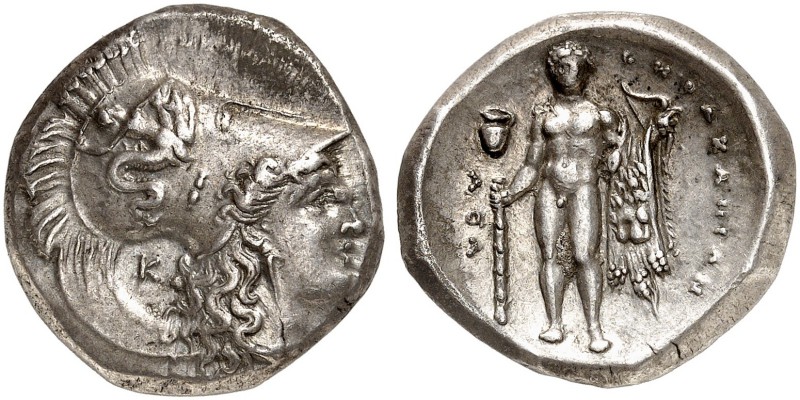 COINS OF THE GREEK WORLD. LUCANIA. Heracleia. Stater 330/325-281 BC. Ι-ΗΠΑΚΛΗΙΩΝ...