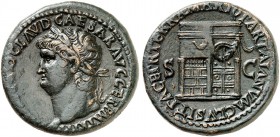 COINS OF THE GREEK WORLD. ROMAN EMPIRE. Nero, 54-68. Sestertius 66, Rome. [IMP NER]O CLAVD CAESAR AVG GER P M TR P P P Laureate head of Nero to left. ...