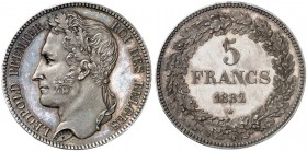 BELGIEN. Königreich. Leopold I. 1831-1865. 5 Francs 1832, Brüssel. Morin 7 a. Dav. 50. Sehr selten in dieser Erhaltung / Very rare in this condition. ...