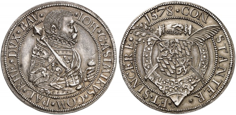 DEUTSCHLAND. Pfalz, Kurlinie. Johann Kasimir, 1576-1592. Taler 1578, Heidelberg....