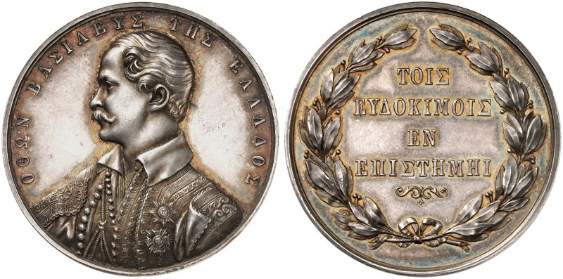 GRIECHENLAND. Otto, 1832-1862. Silbermedaille 1850. Verdienstmedaille. Stempel v...