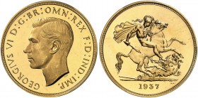 GROSSBRITANNIEN. George VI. 1936-1952. 5 Pounds 1937, London. Seaby 4074. Fr. 409. PCGS PR64DCAM. (~€ 7020/USD 8080)