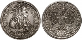 RDR / ÖSTERREICH. Leopold I. 1657-1705. 2 Taler o. J. (um 1680), Hall. 56.87 g. Herinek 570. Moser/T. 711. Dav. 3251. Hübsche Patina / Attractive pati...