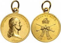 RDR / ÖSTERREICH. Franz II. (I.), 1792-1835. Goldmedaille zu 24 Dukaten o. J. (1792). Auf die Krönung von Franz II. Zum römischen Kaiser in Frankfurt....