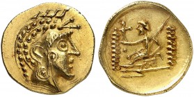 RUSSIA. Ancient Russia. The Caucasus Area. Caucasian Imitations of Alexander and Lysimachos Staters. Gold-Stater 1st century BC / 1st-2nd century AD. ...