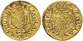 UNGARN. Wladislaus II. 1490-1516. Goldgulden o. J. (um 1500), Nagybànya. Städtische Prägung. 3.55 g. Pohl L16-1. Huszar 578. Fr. 32. Von grösster Selt...