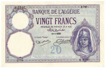 ALGERIEN, Banque de l'Algérie, 20 Francs 21.01.1928.
I-
Pick 78b