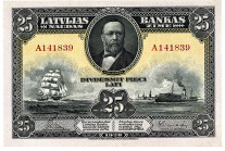LETTLAND, Latvijas Bankas, 25 Latu 1928.
I
Pick 18a