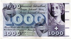 SCHWEIZ, Schweizerische Nationalbank, 1000 Franken 05.01.1970.
II
P.52i