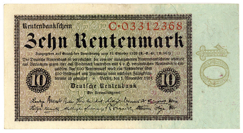 DEUTSCHES REICH BIS 1945, Ausgaben der Deutschen Rentenbank, 1923-1937, 10 Rente...