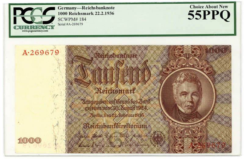 DEUTSCHES REICH BIS 1945, Ausgaben der Deutschen Reichsbank, 1924-1945, 1000 Rei...