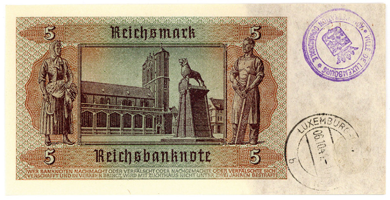 DEUTSCHES REICH BIS 1945, Ausgaben der Deutschen Reichsbank, 1924-1945, 5 Reichs...