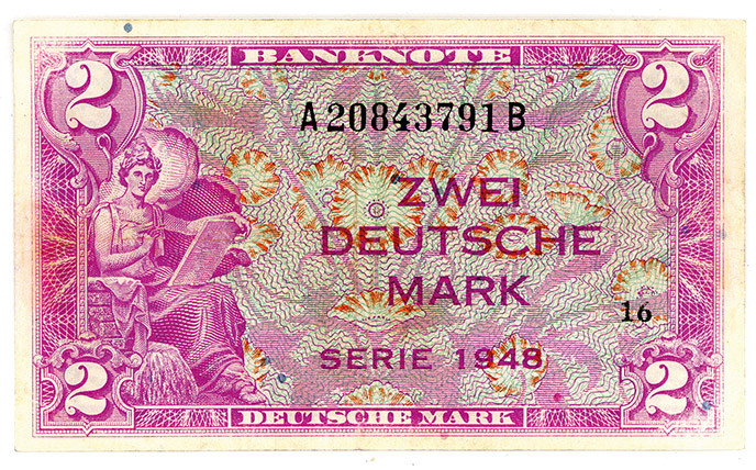 BUNDESREPUBLIK DEUTSCHLAND AB 1948, Noten der Bank Deutscher Länder, 1948-1949, ...