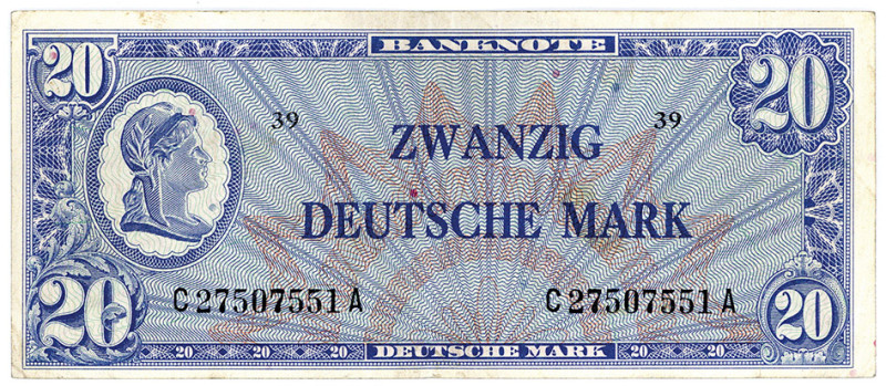 BUNDESREPUBLIK DEUTSCHLAND AB 1948, Noten der Bank Deutscher Länder, 1948-1949, ...