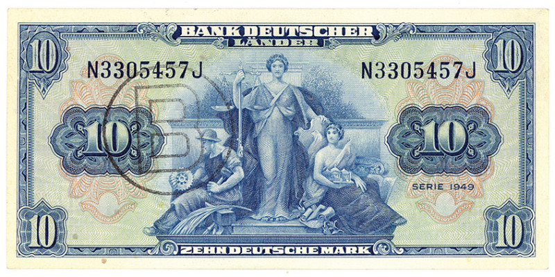 BUNDESREPUBLIK DEUTSCHLAND AB 1948, Noten der Bank Deutscher Länder, 1948-1949, ...