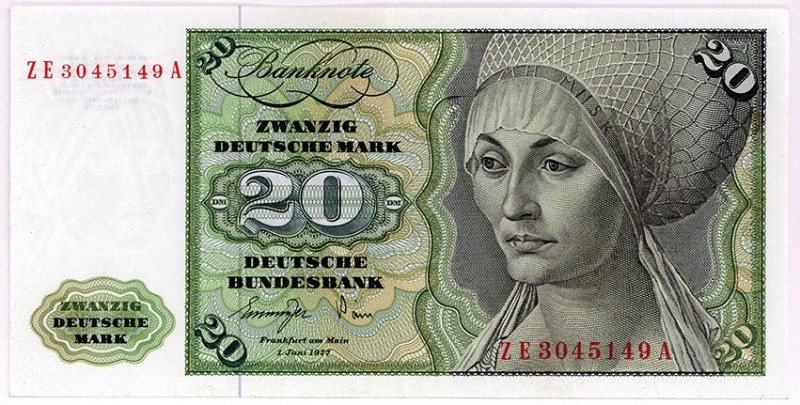 BUNDESREPUBLIK DEUTSCHLAND AB 1948, Noten der Deutschen Bundesbank, 1960-1999, 2...