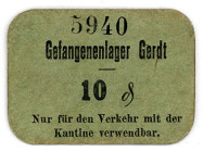GEFANGENENLAGER, Homberg, KGL Gerdt. 10 Pfennig o.D., Karton grün.
II+
KGL0387.20