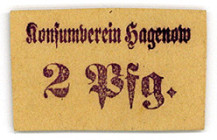 MECKLENBURG-VORPOMMERN, Hagenow, Konsumverein. 2 Pfennig o.D.
I
Ti.2705.02