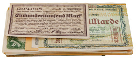 NIEDERSACHSEN, Lot mit 52 Inflationsscheinen, überwiegend Niedersachsen, etwas Hamburg. Dabei z.B. Dasseln, Nordenham, Nienburg, Leer, Altkloster, etc...