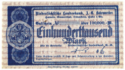 NIEDERSACHSEN, Bodenwerder, Niedersächsische Landesbank. 100.000 Mark o.D., ohne KN.
I
Ke.500a