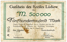 NIEDERSACHSEN, Lüchow, Kreis. 500.000 Mark 16.08.1923.
III
Ke.3346