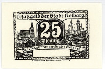POMMERN, Kolberg, Stadt. 25 Pfennig o.D. Einseitiger Probedruck schwarz auf weißem Papier.
I
Ti.3650M