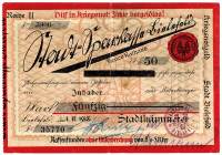 WESTFALEN, Bielefeld, Stadt. 50 Mark 01.11.1918, Reihe II. Selten.
III
Gei.18.046; .06a