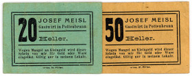 ÖSTERREICH, Pottenbrunn, Josef Meisl. 20, 50 Heller o.D..
II
Ko.765