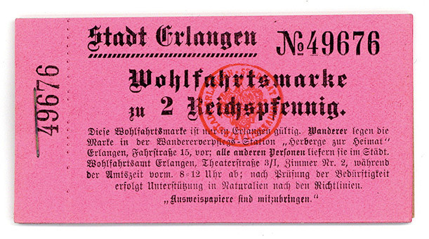 DOKUMENTE, Stadt Erlangen. Komplettes Heft? 24x 2 Reichspfennig.
I