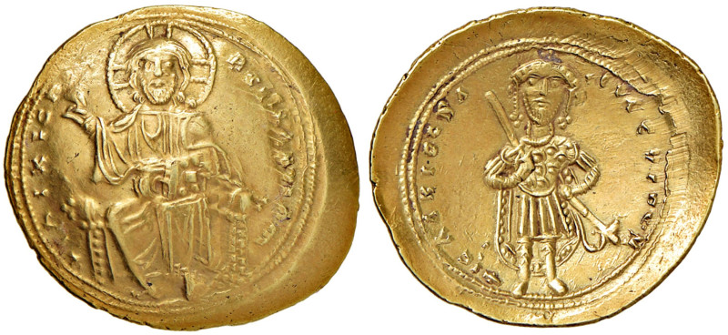 § Isacco I (1057-1059) Histamenon Nomisma (Costantinopoli) Cristo in trono di fr...