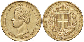 Carlo Alberto (1831-1849) 20 Lire 1838 Torino - Nomisma 650 AU R Evidenti graffi di spazzolatura e colpettino al bordo al R/. Obvious scratches from b...