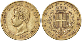 Carlo Alberto (1831-1849) 20 Lire 1847 Genova - Nomisma 661 AU 
qBB/BB