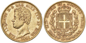 Carlo Alberto (1831-1849) 20 Lire 1847 Torino - Nomisma 662 AU 
qBB/BB