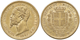 Vittorio Emanuele II (1849-1861) 20 Lire 1851 Genova - Nomisma 743 AU
BB