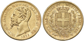 Vittorio Emanuele II (1849-1861) 20 Lire 1859 Torino - Nomisma 759 AU 
BB-SPL