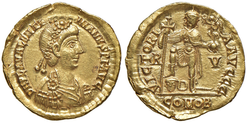 § Valentiniano III (425-455) Solido (Ravenna) Busto diademato a d. - R/ L'impera...